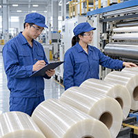 Adhesive tape jumbo rolls ready for slitting and delivery